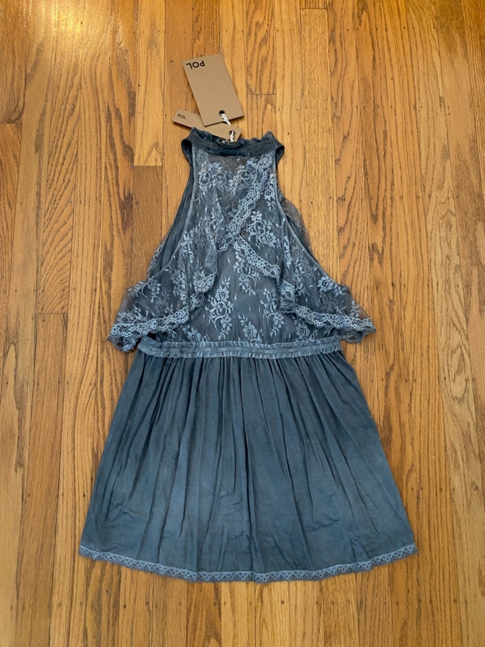 POL Lace Mineral Wash Tank in Black